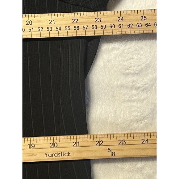 Armani Collezioni Mens 46L 36x31 Black Stripe Designer Suit Stretch 3/2 Roll - Picture 11 of 16